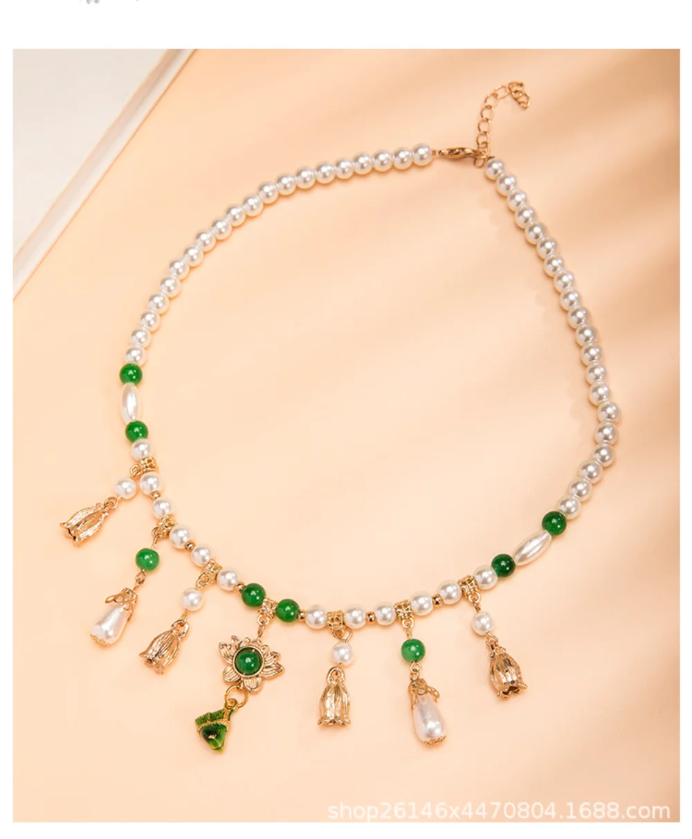 Fashionable Green Ancient Necklace For Women Aesthetic Vintage Chinese Style Beautiful Pearl Necklace Pendant Bracelet Wholesale
Fashionable Green Ancient Necklace For Women Aesthetic Vintage Chinese Style Beautiful Pearl Necklace Pendant Bracelet Wholesale