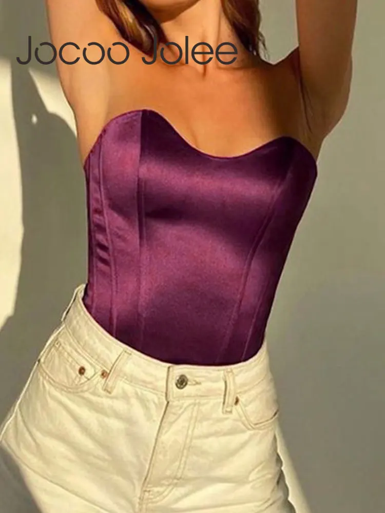 Jocoo Jolee Elegant Vintage Women Slim Corset Strapless Solid Color Sexy Lady Wrap Top New Year 2022 Tube Tops Party Tank Camis
Jocoo Jolee Elegant Vintage Women Slim Corset Strapless Solid Color Sexy Lady Wrap Top New Year 2022 Tube Tops Party Tank Camis