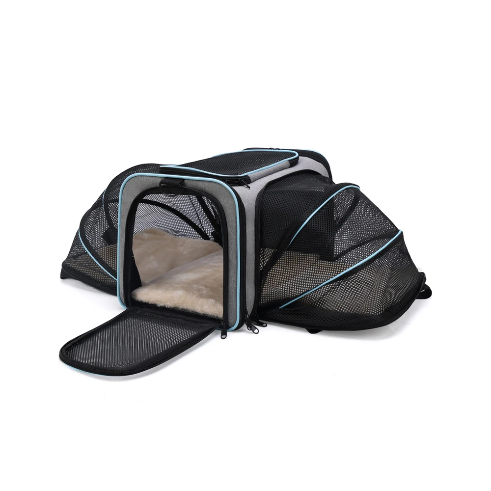 Extensible Carrier Cat Pet Airline Approved Expandable Foldable Soft Dog Carrier 5 Open Doors Reflective Tapes Cat Travel Bag 
Extensible Carrier Cat Pet Airline Approved Expandable Foldable Soft Dog Carrier 5 Open Doors Reflective Tapes Cat Travel Bag