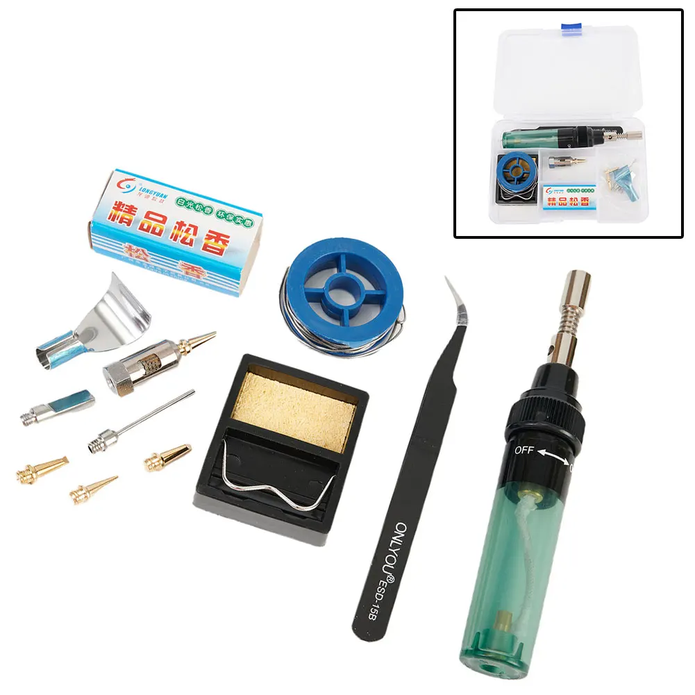 Wireless 3 IN 1 Butane Gas Soldering Iron Cordless Welding Torch Pen Blow Torch Gun 100-1300 ℃ Heating Welding Tools With Box
Wireless 3 IN 1 Butane Gas Soldering Iron Cordless Welding Torch Pen Blow Torch Gun 100-1300 ℃ Heating Welding Tools With Box