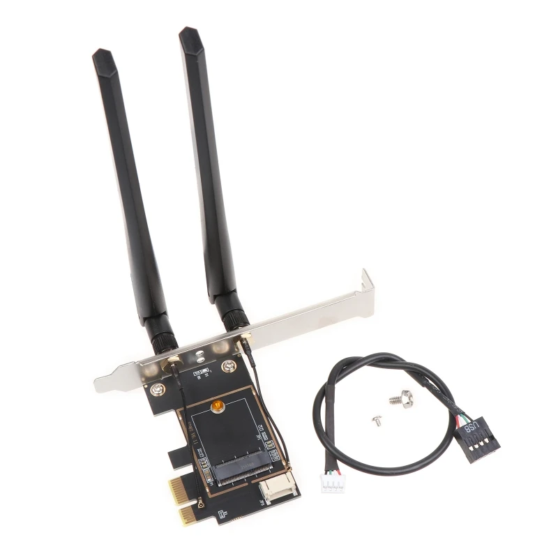 Адаптер PCIE M.2, беспроводной адаптер, конвертер PCI Express на NGFF M.2, Wi-Fi, Bluetooth, совместимая карта для intel AX210 AX200
Адаптер PCIE M.2, беспроводной адаптер, конвертер PCI Express на NGFF M.2, Wi-Fi, Bluetooth, совместимая карта для intel AX210 AX200