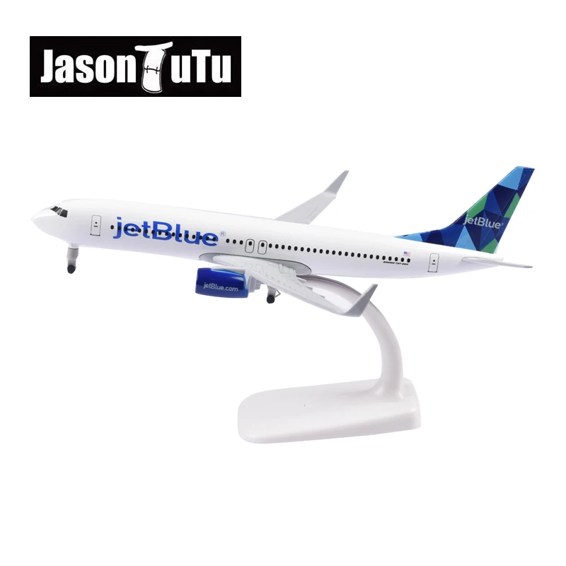 

JASON TUTU 20cm JetBlue Airlines B737 Plane Model Airplane Diecast Metal Aircraft Model Boeing 737 Drop shipping