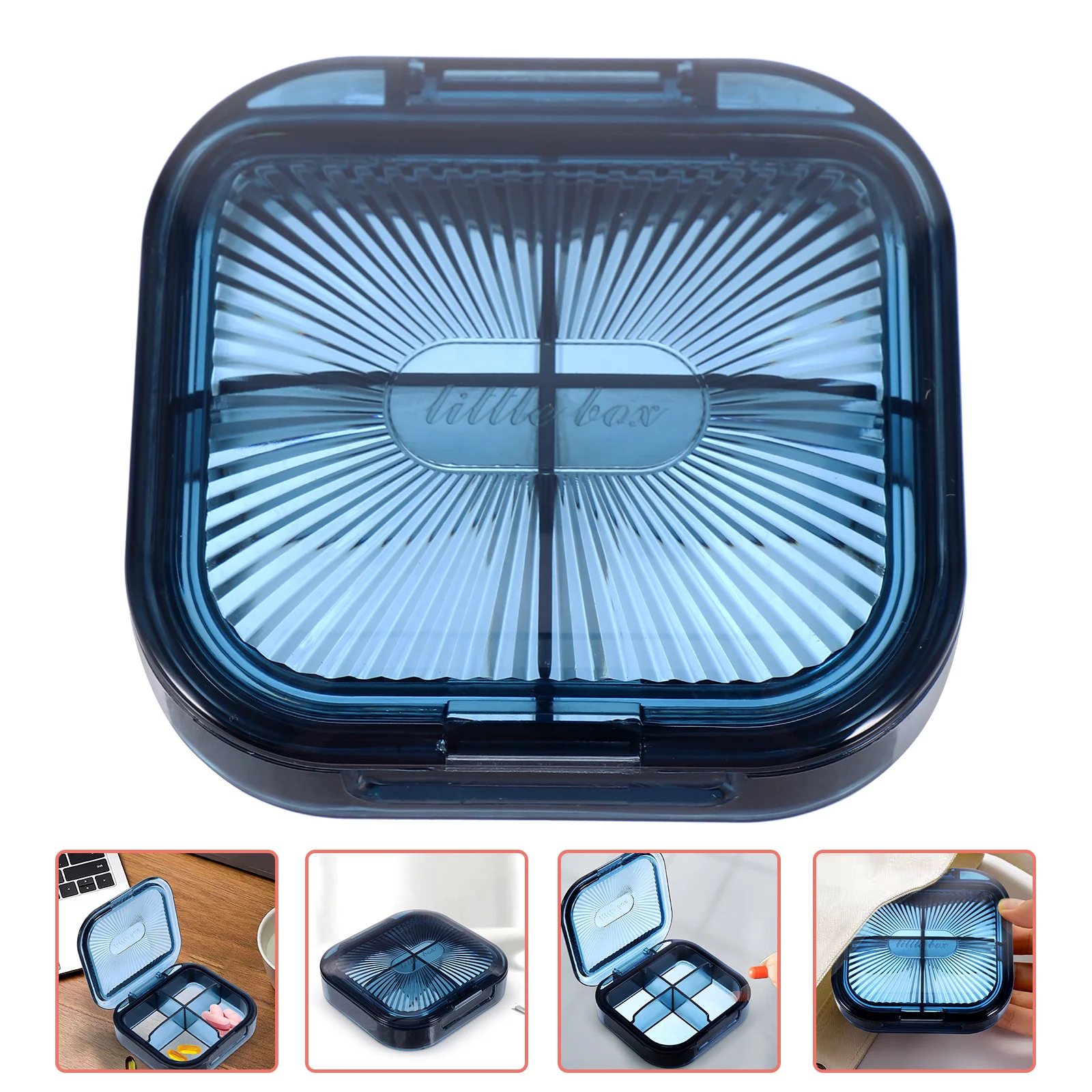 Organizer Travel Portable Daily Case Medicine 4 Compartment Outdoor Traveling Small
Organizer Travel Portable Daily Case Medicine 4 Compartment Outdoor Traveling Small
