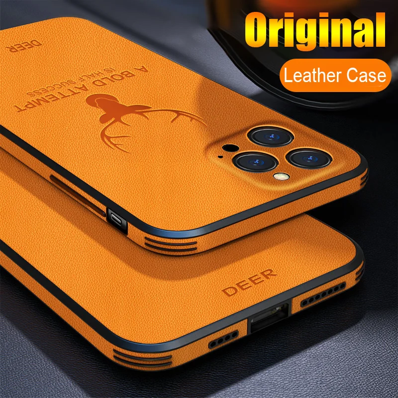 Luxury Business Leather Bumper Case For iPhone 14 13 12 11 Pro Max Mini XR XS X 8 7 Plus SE Shockproof Soft Deer Cover Funda
Luxury Business Leather Bumper Case For iPhone 14 13 12 11 Pro Max Mini XR XS X 8 7 Plus SE Shockproof Soft Deer Cover Funda
