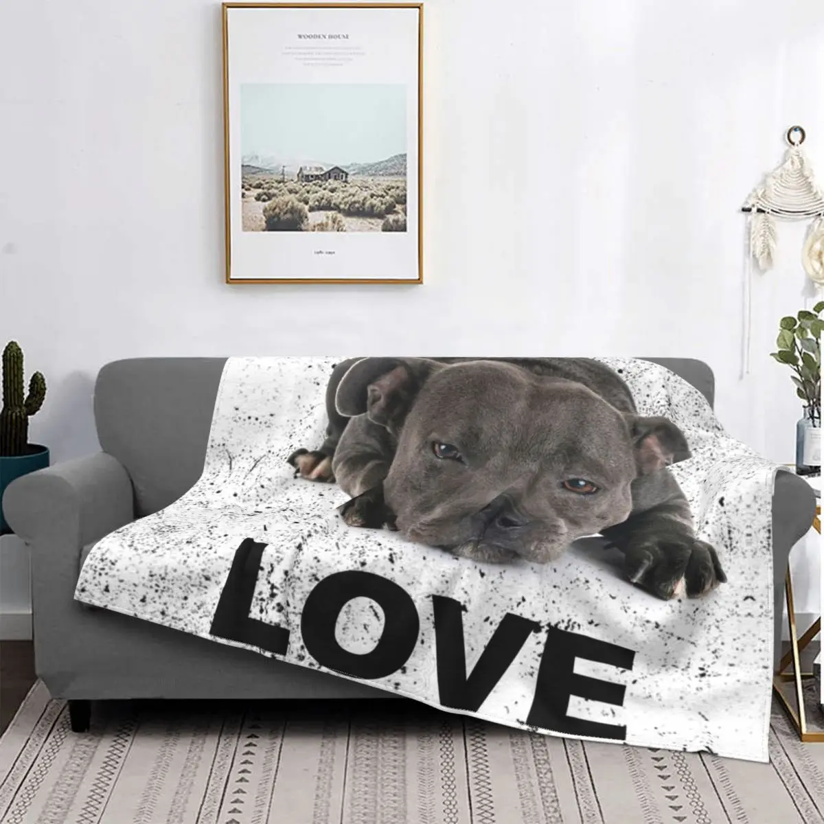 Staffordshire Bull Terrier Dog Blankets Breathable Soft Flannel Autumn Cute Love Throw Blanket for Couch Outdoor Bedroom
Staffordshire Bull Terrier Dog Blankets Breathable Soft Flannel Autumn Cute Love Throw Blanket for Couch Outdoor Bedroom