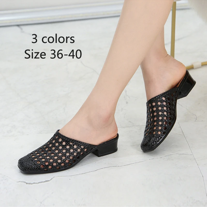 US 5-9 women's sandals hollow beach slippers fashion mid heels breathable soft shoes black apricot Antiskid Korea Style Footwear
US 5-9 women's sandals hollow beach slippers fashion mid heels breathable soft shoes black apricot Antiskid Korea Style Footwear