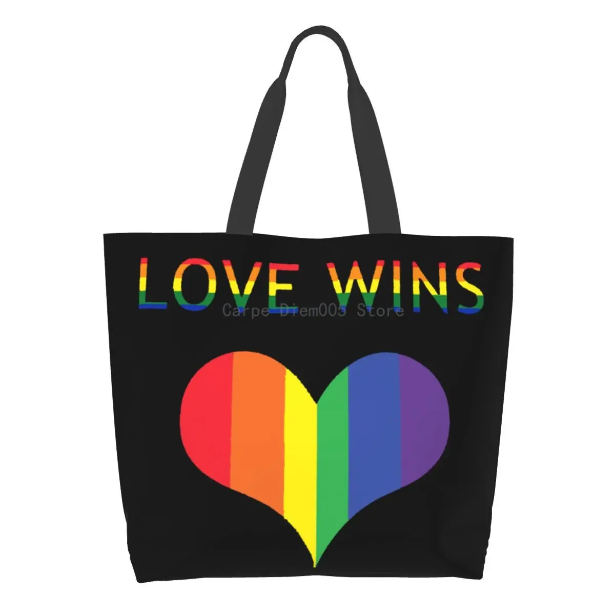 Women Shoulder Bag Rainbow Heart Large Capacity Shopping Grocery Tote Bag For Ladies
Women Shoulder Bag Rainbow Heart Large Capacity Shopping Grocery Tote Bag For Ladies