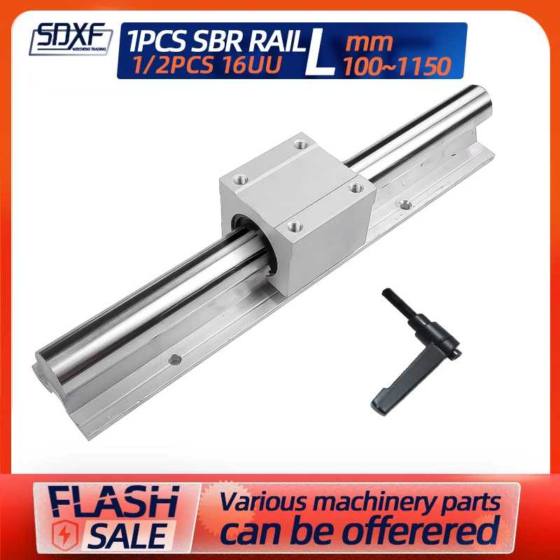 1pcs SBR16 16mm 200 250 300 350 400 450 500 550 600 linear rail any length support round guide rail +SBR16UU slide block for cnc
1pcs SBR16 16mm 200 250 300 350 400 450 500 550 600 linear rail any length support round guide rail +SBR16UU slide block for cnc