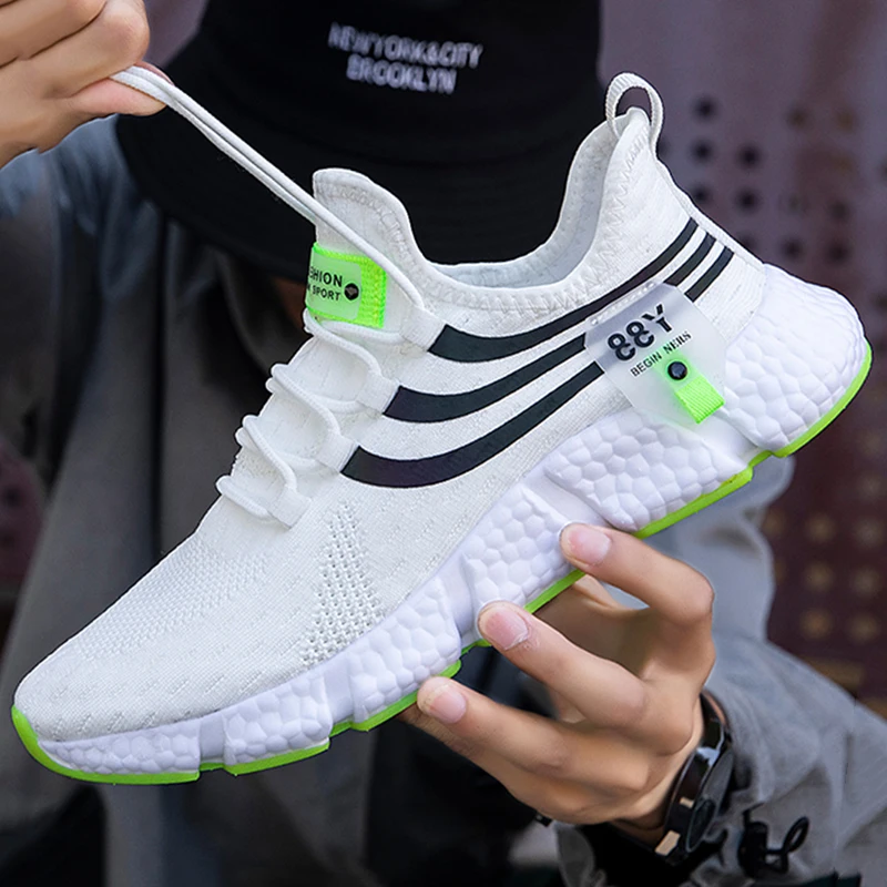 Sneakers men's casual shoes light white elastic couple fashion women's sports outdoor running vulcanized jogging non-slip shoes
Sneakers men's casual shoes light white elastic couple fashion women's sports outdoor running vulcanized jogging non-slip shoes
