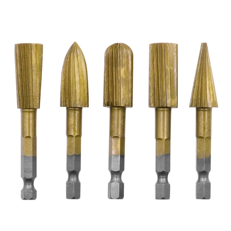 5pcs Rotary Files Set Rotary Burr 1/4" Shank 1.1'' Head Length for Woodworking Drilling Metal Carving Engraving
5pcs Rotary Files Set Rotary Burr 1/4" Shank 1.1'' Head Length for Woodworking Drilling Metal Carving Engraving