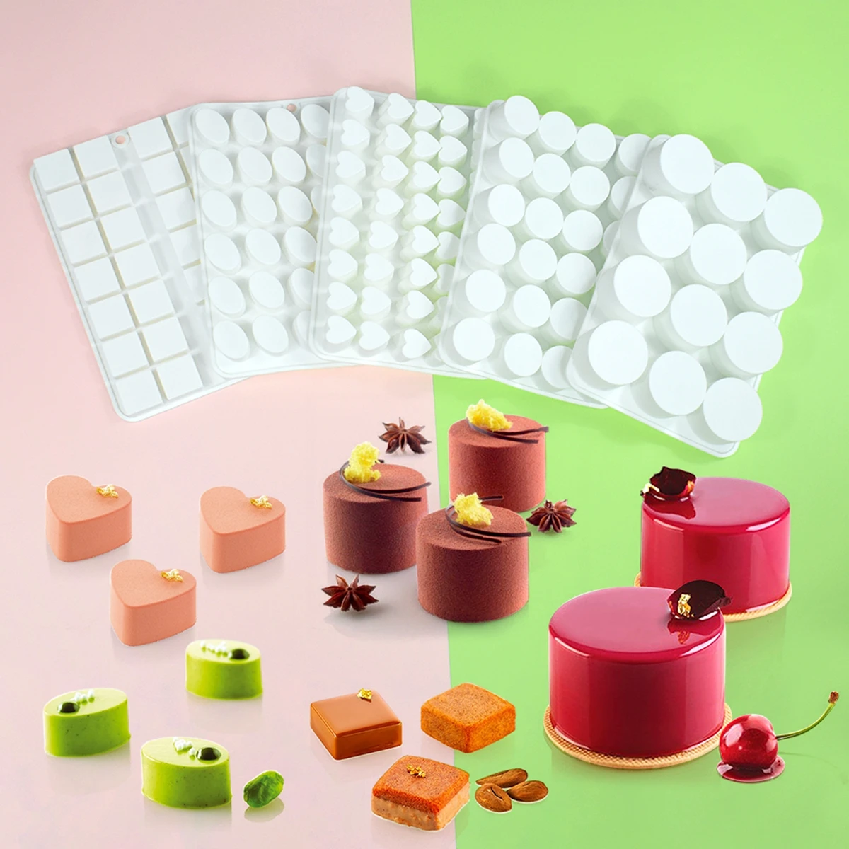 Moldes De Silicona Para Chocolate Cylinder/Square/Heart Soap Mold Silicone Soap Mold for Handmade Soap Making Shower Molds
Moldes De Silicona Para Chocolate Cylinder/Square/Heart Soap Mold Silicone Soap Mold for Handmade Soap Making Shower Molds