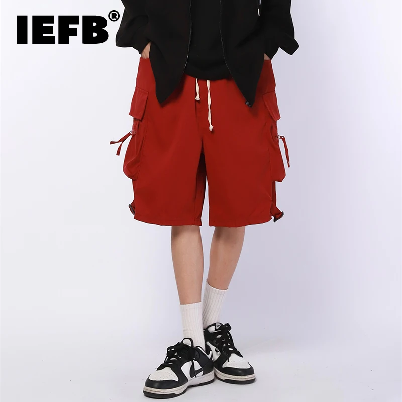 IEFB Summer New Men' Casual Shorts Fashion Safari Style Solid Color Trendy Drawstring Overalls Big Pocket Short Cargo Pant 9C336
IEFB Summer New Men' Casual Shorts Fashion Safari Style Solid Color Trendy Drawstring Overalls Big Pocket Short Cargo Pant 9C336