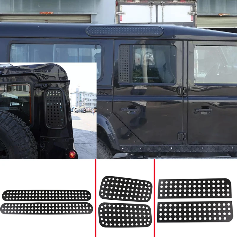 Стайлинг автомобиля из сплава для Land Rover Defender 90 110 130 2004-2018, задняя крыша, боковое окно, Защитная панель, автомобильные аксессуары
Стайлинг автомобиля из сплава для Land Rover Defender 90 110 130 2004-2018, задняя крыша, боковое окно, Защитная панель, автомобильные аксессуары