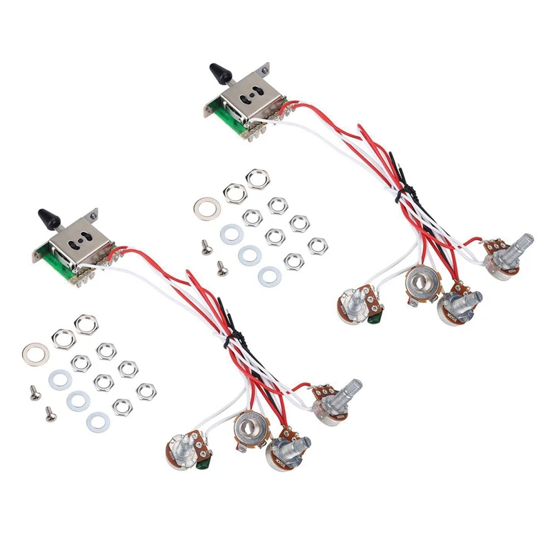3X Pots for Strat Guitar PreWired 1 Volume 2 Tone Control 5 Way Switch 3-500K Pot
3X Pots for Strat Guitar PreWired 1 Volume 2 Tone Control 5 Way Switch 3-500K Pot