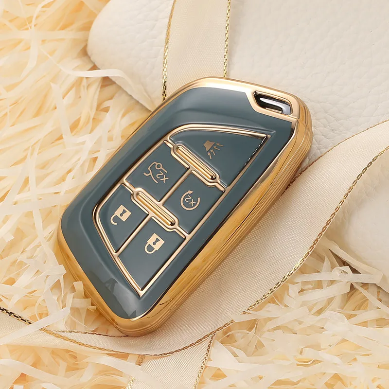 Car Remote Key Case Keyless Fob Cover Holder Bag Key Chain For Cadillac CT5 2019 2020 5 Buttons Smart Car Styling Accessories
Car Remote Key Case Keyless Fob Cover Holder Bag Key Chain For Cadillac CT5 2019 2020 5 Buttons Smart Car Styling Accessories