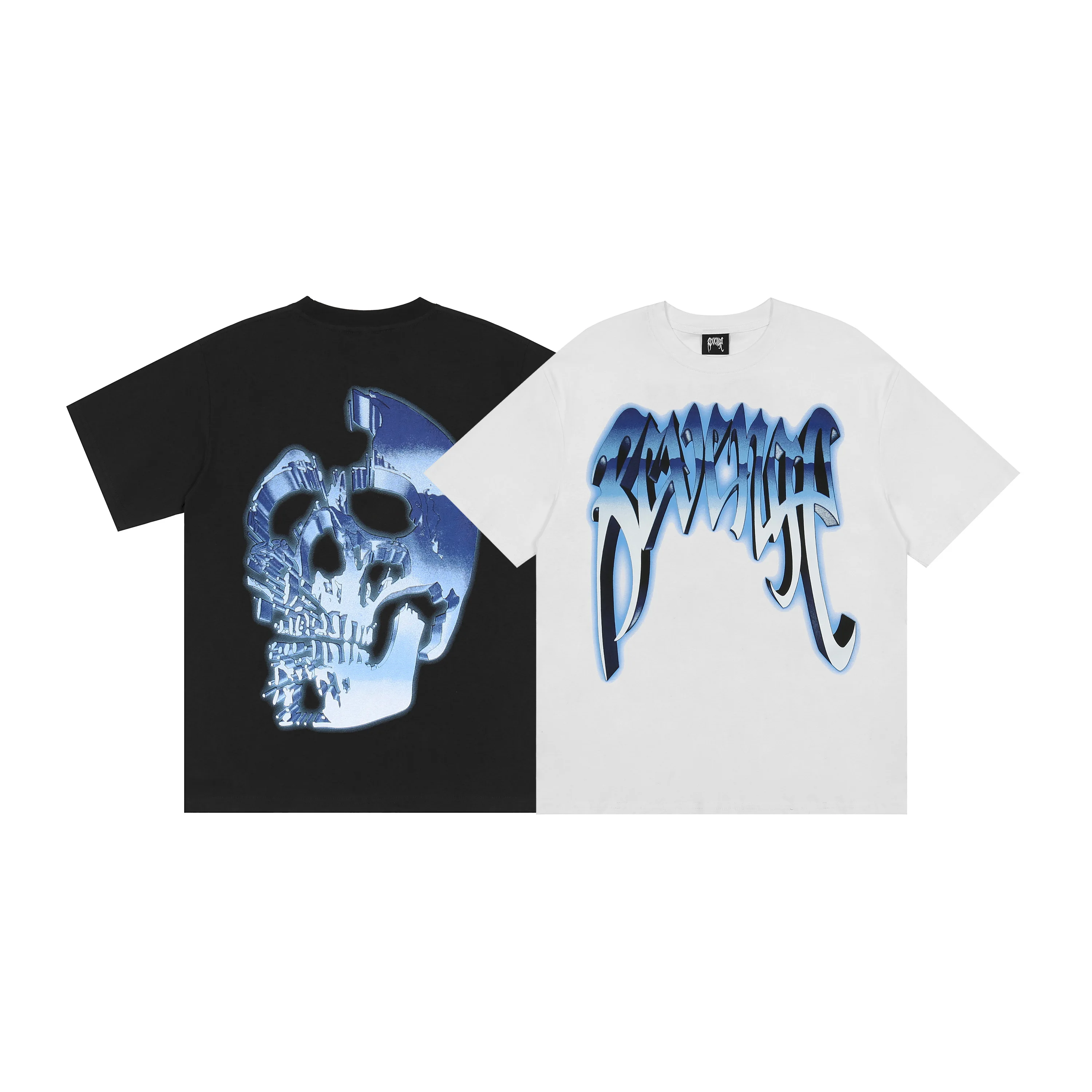 Tide brand REVENGE short-sleeved high street American revenge skull dark keel metal print half-sleeve loose t-shirt
Tide brand REVENGE short-sleeved high street American revenge skull dark keel metal print half-sleeve loose t-shirt