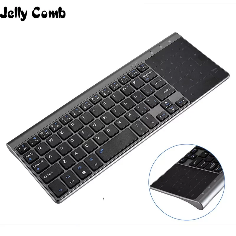 Jelly Comb Wireless Keyboard with Number Touchpad for Notebook PC Smart TV YR Thin USB Wireless Mini Keyboard Spanish Russian
Jelly Comb Wireless Keyboard with Number Touchpad for Notebook PC Smart TV YR Thin USB Wireless Mini Keyboard Spanish Russian