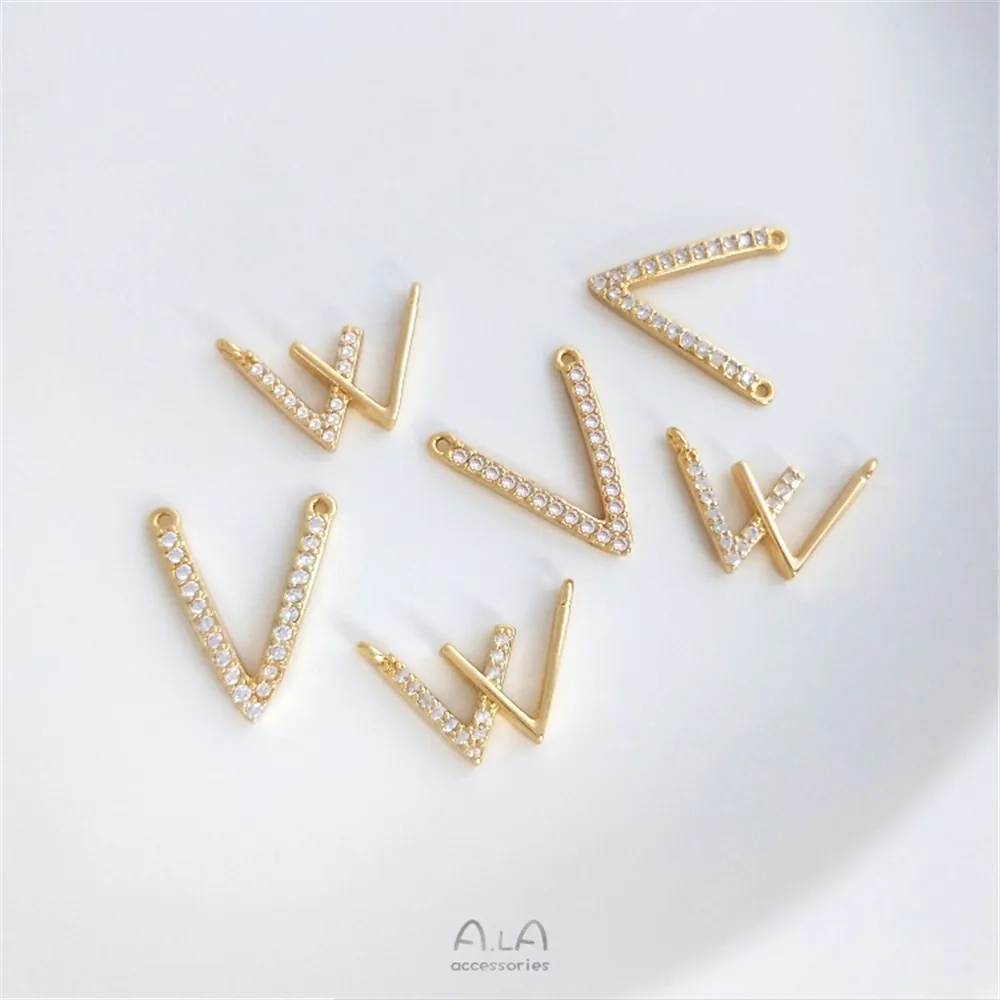 Geometric V-shaped zircon necklace pendant handmade clavicle chain pendant DIY handmade jewelry accessories
Geometric V-shaped zircon necklace pendant handmade clavicle chain pendant DIY handmade jewelry accessories
