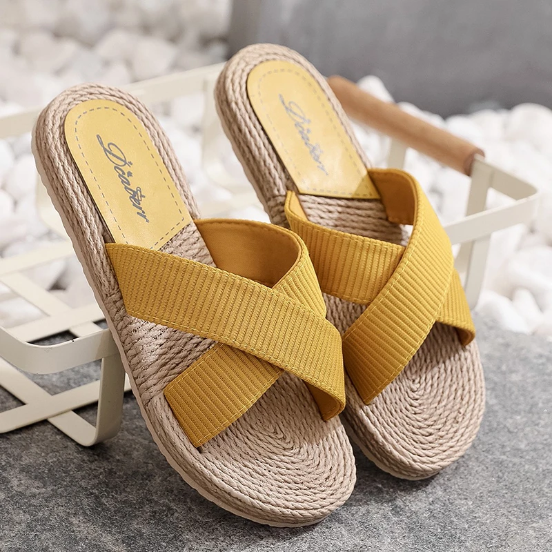 Cross Band Women Slide Beach Hemp Rope Espadrille Straw Straps Sandals Slippers 2022 Summer Flat-Bottomed Flip Flop Women Shoes
Cross Band Women Slide Beach Hemp Rope Espadrille Straw Straps Sandals Slippers 2022 Summer Flat-Bottomed Flip Flop Women Shoes