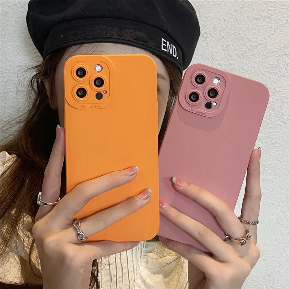 Shockproof Soft Solicone Case For iPhone 12 11 13 Pro XS Max X XR 7 8Plus SE 2020 Plain Silica Gel Camera Protection Back Covers
Shockproof Soft Solicone Case For iPhone 12 11 13 Pro XS Max X XR 7 8Plus SE 2020 Plain Silica Gel Camera Protection Back Covers