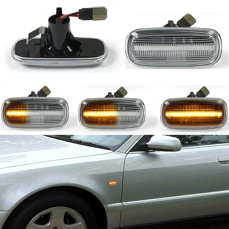 2pcs Black Shell Transparent Side Light For Audi Audi A3 S3 A8 Tt Modified Turn Signal Fender Light Side Light Car Accessories
2pcs Black Shell Transparent Side Light For Audi Audi A3 S3 A8 Tt Modified Turn Signal Fender Light Side Light Car Accessories
