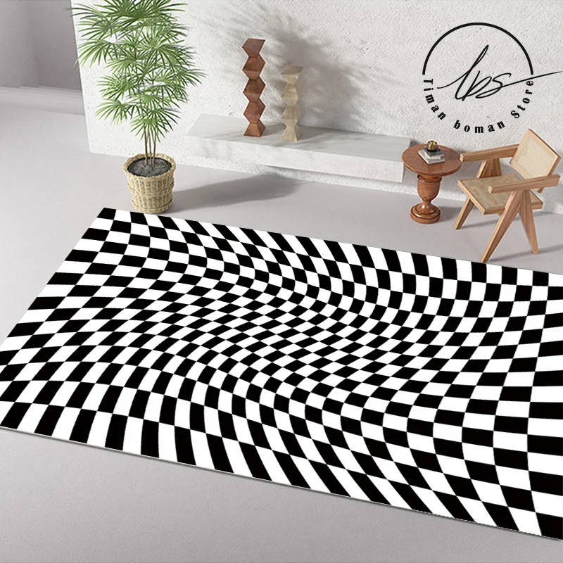 Checkerboard Printe Carpet Large Area Rugs for Living Room Soft Bedside Black Rug Floor Non-slip Kid Play Mat Bedroom Decor Mats
Checkerboard Printe Carpet Large Area Rugs for Living Room Soft Bedside Black Rug Floor Non-slip Kid Play Mat Bedroom Decor Mats