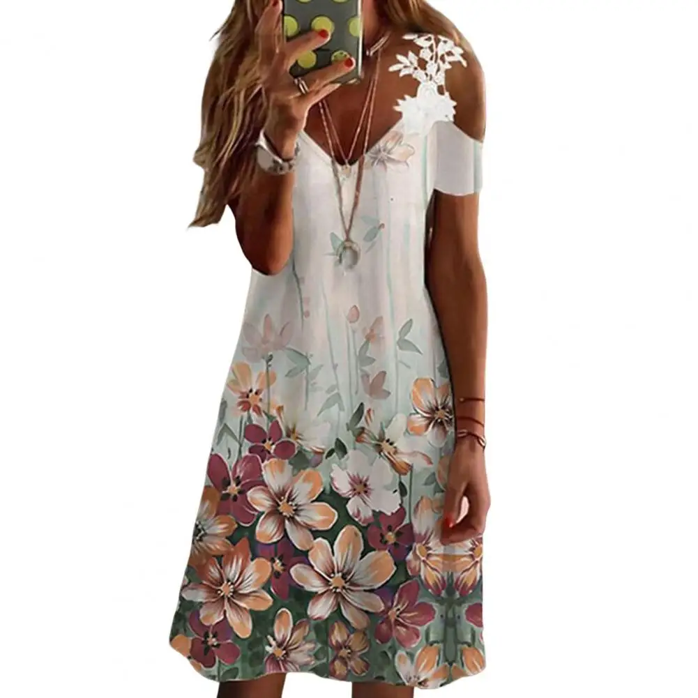 Платье-туника с открытыми плечами, женское кружевное платье на бретельках с цветочным принтом, женская одежда 2023, платья
Платье-туника с открытыми плечами, женское кружевное платье на бретельках с цветочным принтом, женская одежда 2023, платья