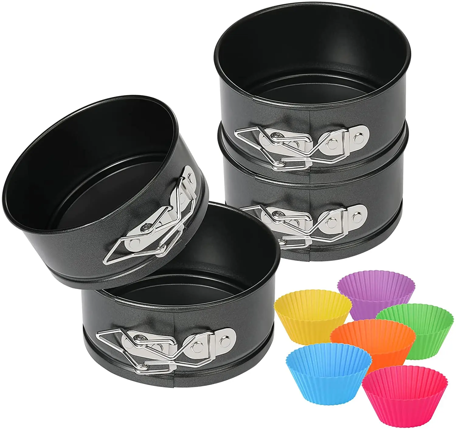 4pcs springform cake pan 4 inch steel nonstick leakproof round cheesecake pans baking pan removable bottom bakeware for smash ca
4pcs springform cake pan 4 inch steel nonstick leakproof round cheesecake pans baking pan removable bottom bakeware for smash ca