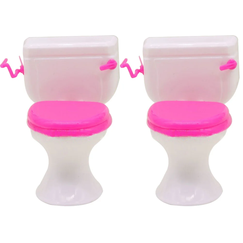 

Dollhouse Toilet Simulated Funny Gifts Interesting Mini Toys Cupcake Toppers Interactive Plaything Accessories Kids Cupcakes
