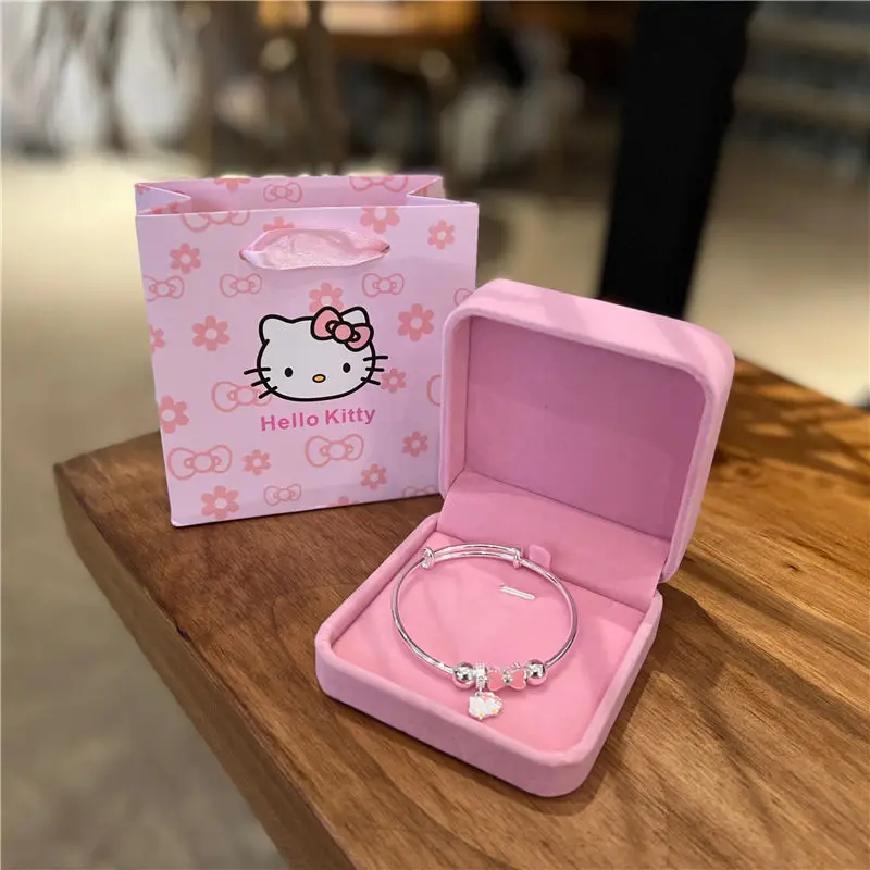 Милые аксессуары Sanrio Hello Kittys мультяшный милый серебряный браслет изысканная упаковка аниме куклы Девочки подарок на день рождения
Милые аксессуары Sanrio Hello Kittys мультяшный милый серебряный браслет изысканная упаковка аниме куклы Девочки подарок на день рождения