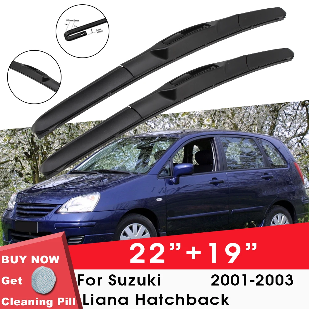 Car Wiper Blade Front Window Windshield Rubber Wiper For Suzuki Liana Hatchback 2001-2003 22"+19" LHD RHD Car Accessories
Car Wiper Blade Front Window Windshield Rubber Wiper For Suzuki Liana Hatchback 2001-2003 22"+19" LHD RHD Car Accessories