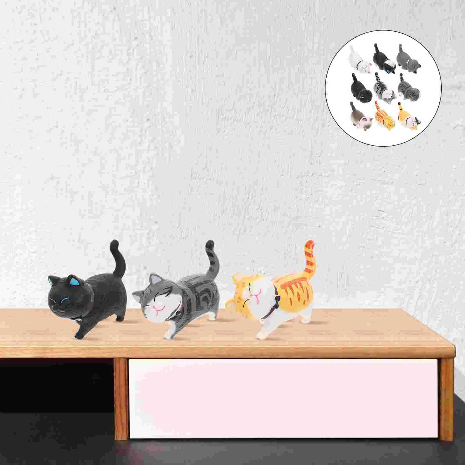 Cat Decor Desktop Adornment Craft Ornament Mini Figurine Cartoon Decoration Series Figures Decorations Statue Setaccessories
Cat Decor Desktop Adornment Craft Ornament Mini Figurine Cartoon Decoration Series Figures Decorations Statue Setaccessories