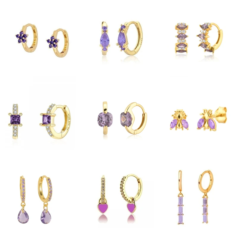 Minimalist Simple Ins Purple Color Water Drop/Cross/Rectangle Pendant Hoop Earrings for Women Fashion Jewelry Aretes Wholesale
Minimalist Simple Ins Purple Color Water Drop/Cross/Rectangle Pendant Hoop Earrings for Women Fashion Jewelry Aretes Wholesale