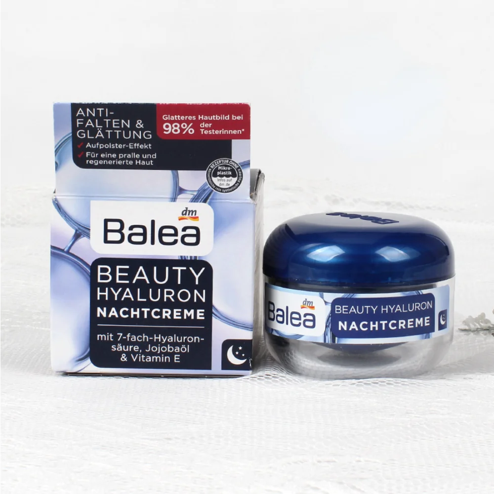 

Germany Balea Hyaluronic Acid Collagen Night Cream 50ml Lifting Firming Nourishing Anti-wrinkle Moisture Anti-aging Skin Care