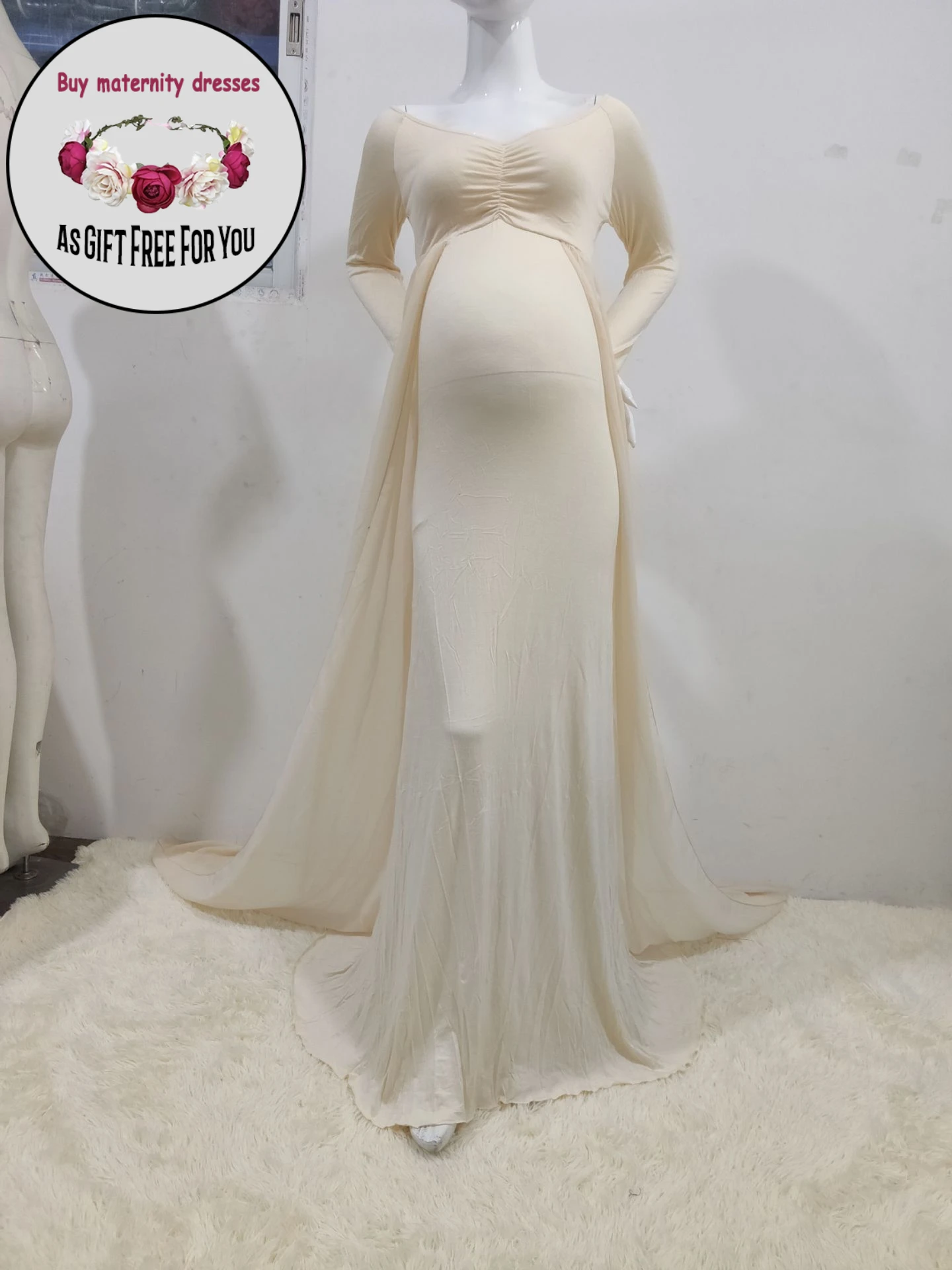 Chiffon Shawl Dress Maternity Photography Props Elegant Maxi Gown Pregnancy Dress For Photo Shoot
Chiffon Shawl Dress Maternity Photography Props Elegant Maxi Gown Pregnancy Dress For Photo Shoot