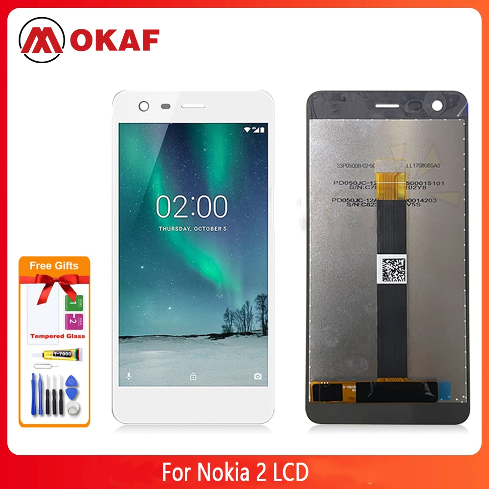 OKANFU New Original For Nokia 2 LCD Display Touch Screen Digitizer Assembly TA-1029, TA-1035, TA-1007 Phone Screen Replacement P
OKANFU New Original For Nokia 2 LCD Display Touch Screen Digitizer Assembly TA-1029, TA-1035, TA-1007 Phone Screen Replacement P