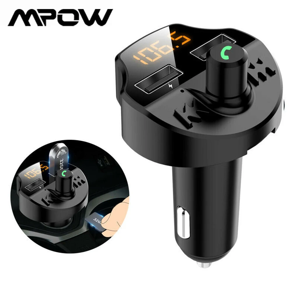 Mpow USB Car Charger FM Transmitter Bluetooth 5.0 Coche Adapter Wireless Handsfree Audio Receiver MP3 Player TF Card Accessories
Mpow USB Car Charger FM Transmitter Bluetooth 5.0 Coche Adapter Wireless Handsfree Audio Receiver MP3 Player TF Card Accessories