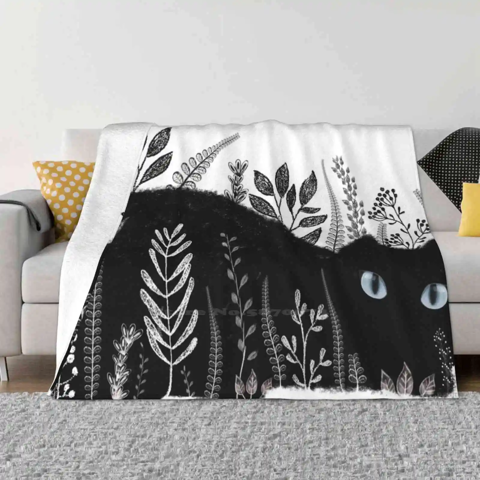 Garden Cat In Black And White Best Selling Room Household Flannel Blanket Kitty Kitten Black Cat Garden Outside Nature Yard
Garden Cat In Black And White Best Selling Room Household Flannel Blanket Kitty Kitten Black Cat Garden Outside Nature Yard
