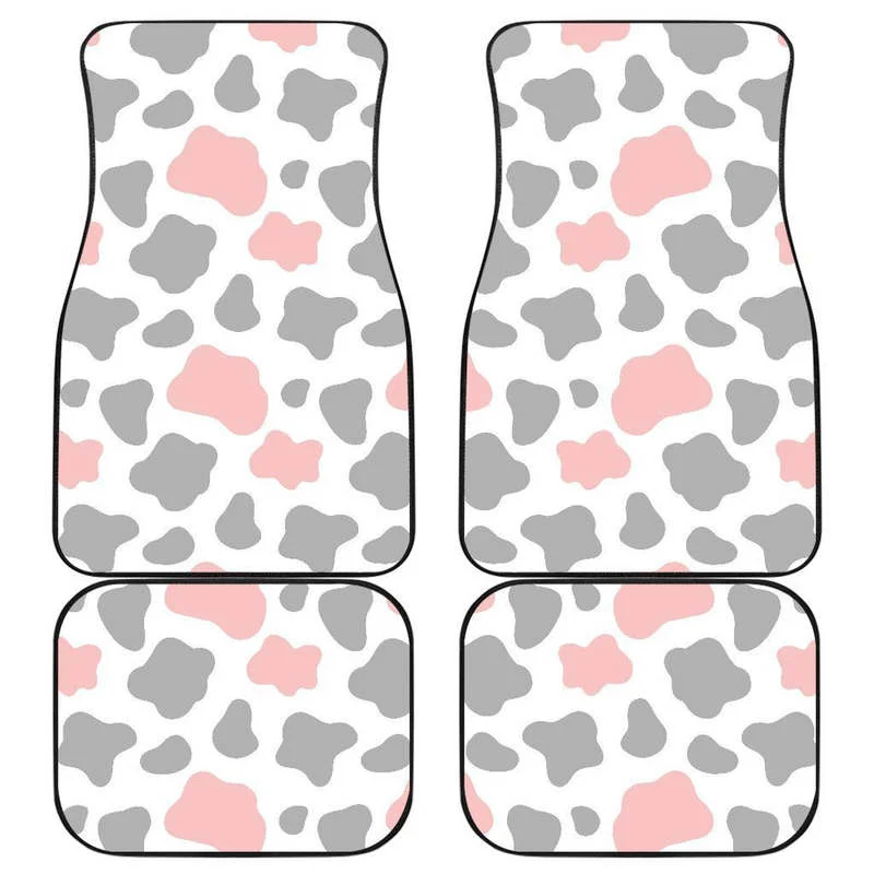 Pink Grey And White Cow Print Front and Back Car Floor Mats Heavy Carpet Front and Rear Full Set 4PCs Pack
Pink Grey And White Cow Print Front and Back Car Floor Mats Heavy Carpet Front and Rear Full Set 4PCs Pack