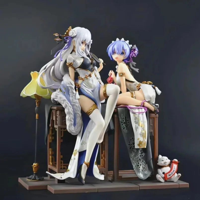 23cm Re:Life in A Different World From Zero Anime Figure Rem Emilia Cheongsam PVC Action Figure Collectible Model Toys Kid Gift 
23cm Re:Life in A Different World From Zero Anime Figure Rem Emilia Cheongsam PVC Action Figure Collectible Model Toys Kid Gift
