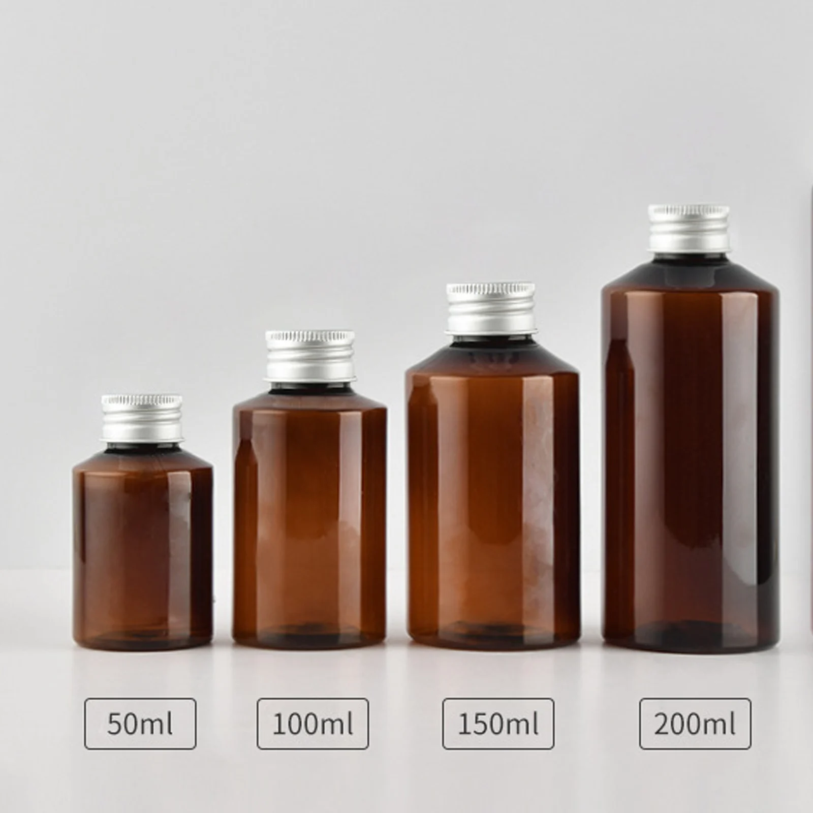 

1Pc 50ml/100ml/150ml/200ml Sub-Bottling Aluminum Cap Pet Inclined Shoulder Bottle Lotion Toner Plastic Sub-Bottle Wholesale