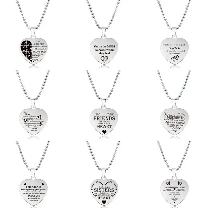 Fashion Men/Women Titanium Steel Necklace Jewelry Heart Pendant Korean Trend Heart-shaped Titanium Steel Necklace Gift Jewelry
Fashion Men/Women Titanium Steel Necklace Jewelry Heart Pendant Korean Trend Heart-shaped Titanium Steel Necklace Gift Jewelry