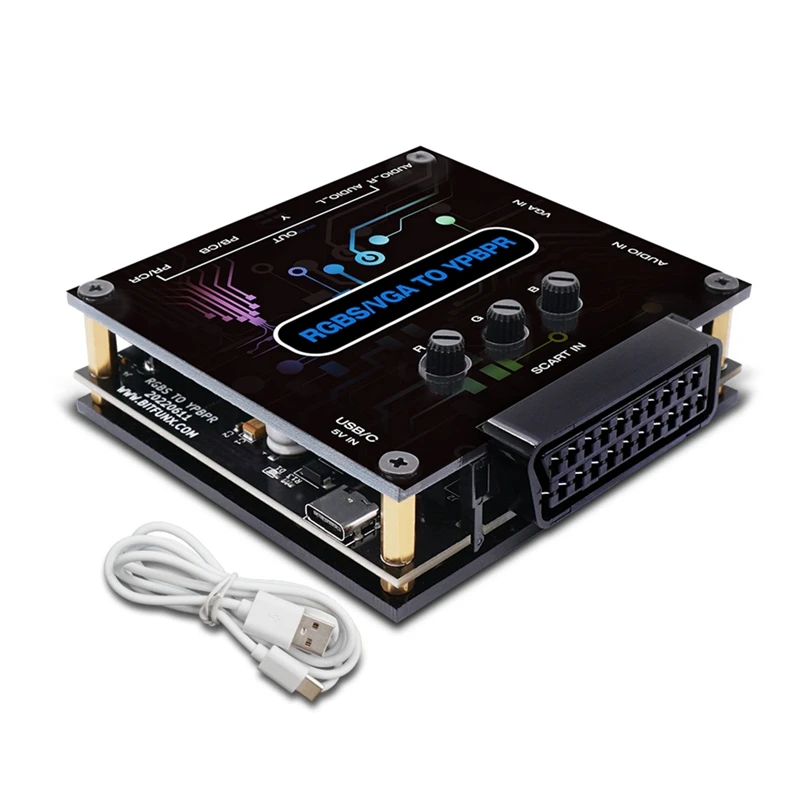 RGBS VGA To YPBPR Component Converter SCART To YPBPR YCBCR For Retro Game Consoles Nintendo 64 PS1 PS2 Dreamcast
RGBS VGA To YPBPR Component Converter SCART To YPBPR YCBCR For Retro Game Consoles Nintendo 64 PS1 PS2 Dreamcast