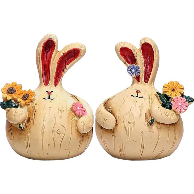 A PAIR Wood-like Resin Ornaments Retro Cute Bunny Craft Statues A PAIR Indoor & Outdoor Easter Decorations Cute
A PAIR Wood-like Resin Ornaments Retro Cute Bunny Craft Statues A PAIR Indoor & Outdoor Easter Decorations Cute