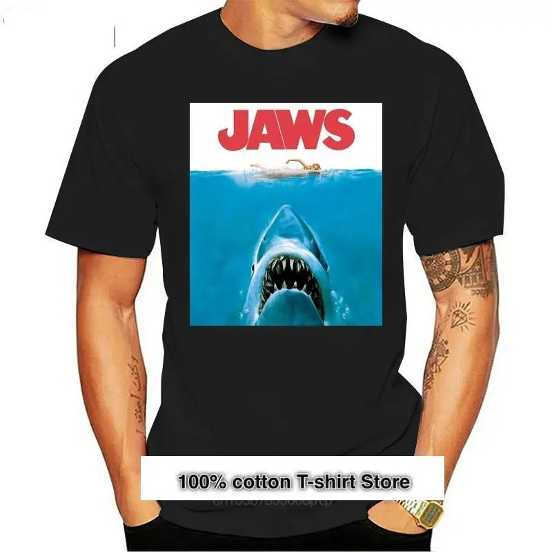 Nueva camiseta de Jaws cartel Original de los hombres 2021 moda de hombre Camiseta de manga corta de algodón 
Nueva camiseta de Jaws cartel Original de los hombres 2021 moda de hombre Camiseta de manga corta de algodón