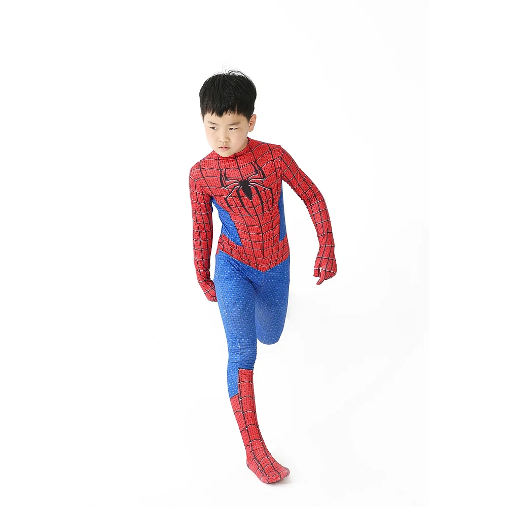 

Halloween spiderman cosplay Avengers Jumpsuit Children's SpiderMan Hulk Iron Man Captain America Superhero SpiderMan Costume
