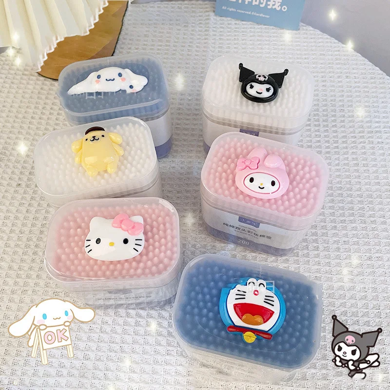 200PCS Kawaii Cartoon Sanrioed Spiral Cotton Swabs Medical Safe Disposable Double Head Cleaning Baby Cotton Swab Storage Box
200PCS Kawaii Cartoon Sanrioed Spiral Cotton Swabs Medical Safe Disposable Double Head Cleaning Baby Cotton Swab Storage Box