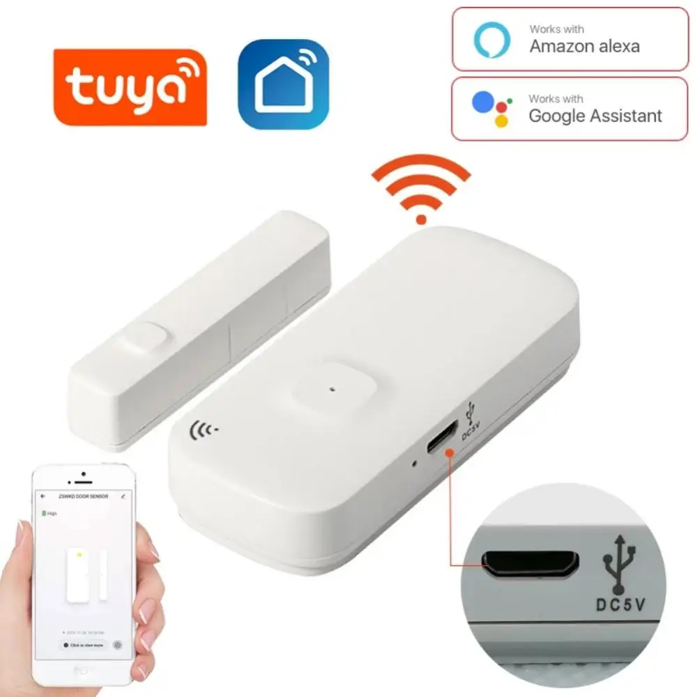 With Alexa Google Home Ifttt Wireless Sensor Alarm Rechargeable Tuya Smart Door Magnetic Sensor Wifi Tuya Smartusb Charging
With Alexa Google Home Ifttt Wireless Sensor Alarm Rechargeable Tuya Smart Door Magnetic Sensor Wifi Tuya Smartusb Charging