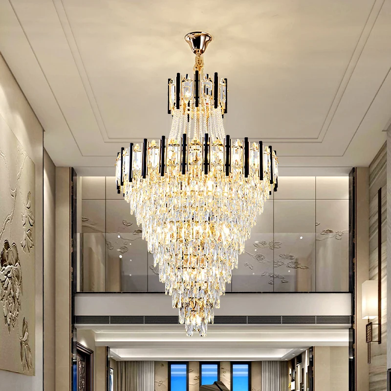 Villa Living Room post-modern Crystal Chandelier Light Luxury Duplex Building Loft Spiral Staircase Hollow Long Chandelier
Villa Living Room post-modern Crystal Chandelier Light Luxury Duplex Building Loft Spiral Staircase Hollow Long Chandelier