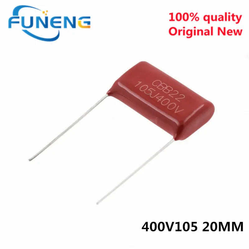 10 шт. 400V105 1 мкФ шаг 20 мм 400 в 105 1000NF CBB полипропиленовый пленочный конденсатор
10 шт. 400V105 1 мкФ шаг 20 мм 400 в 105 1000NF CBB полипропиленовый пленочный конденсатор